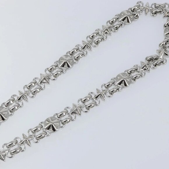 LOUIS VUITTON Chain Shoulder Strap metal 23.6"" Silver LV Auth 150637 - Picture 4 of 9